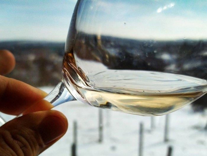 wine in glass